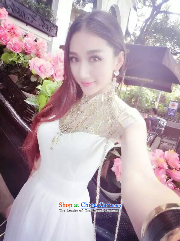 In accordance with the results of the 2015 El new aristocratic heavy industry staples bead back banquet dress dresses 1319 white picture, prices, S brand platters! The elections are supplied in the national character of distribution, so action, buy now enjoy more preferential! As soon as possible.