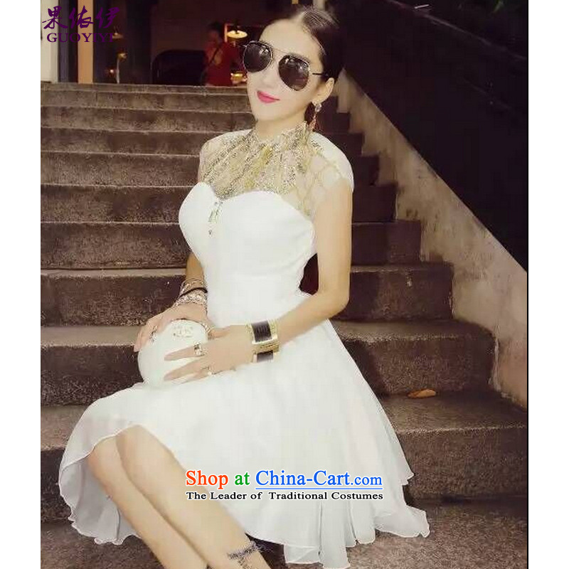 In accordance with the results of the 2015 El new aristocratic heavy industry staples bead back banquet dress dresses , in accordance with the results of the 1319 White (GUOYIYI) , , , shopping on the Internet