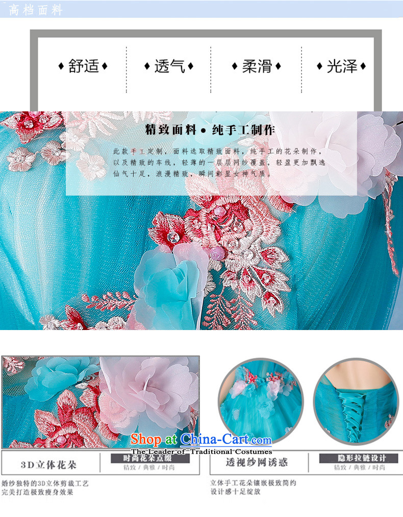 2015 new summer stylish single shoulder length floor, large will video thin bride banquet evening dresses skyblue L Suzhou shipment picture, prices, brand platters! The elections are supplied in the national character of distribution, so action, buy now enjoy more preferential! As soon as possible.