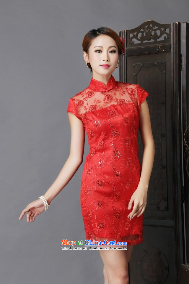 9 Day Visitors 2015 annual meeting of the new show wedding dresses marriages of nostalgia for the improvement of services 6638 Red bows qipao red XL Photo, prices, brand platters! The elections are supplied in the national character of distribution, so action, buy now enjoy more preferential! As soon as possible.