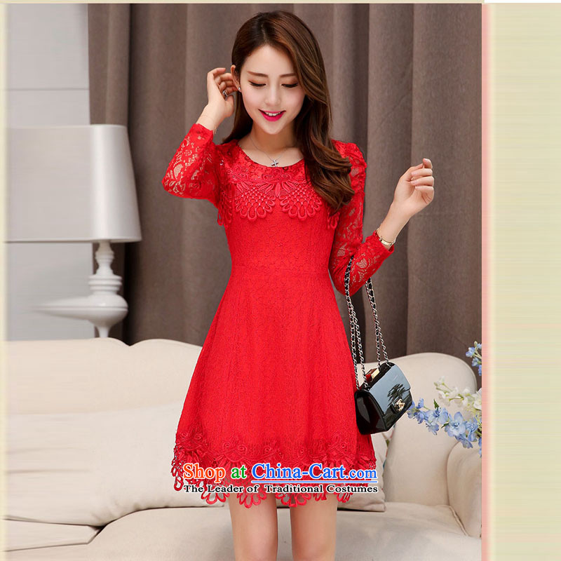 Piao Love Ting 2015 Autumn replacing new madame marriages bows evening dresses red long skirt wedding dress autumn and winter female RED M drift love-ting (PIAOAITING) , , , shopping on the Internet
