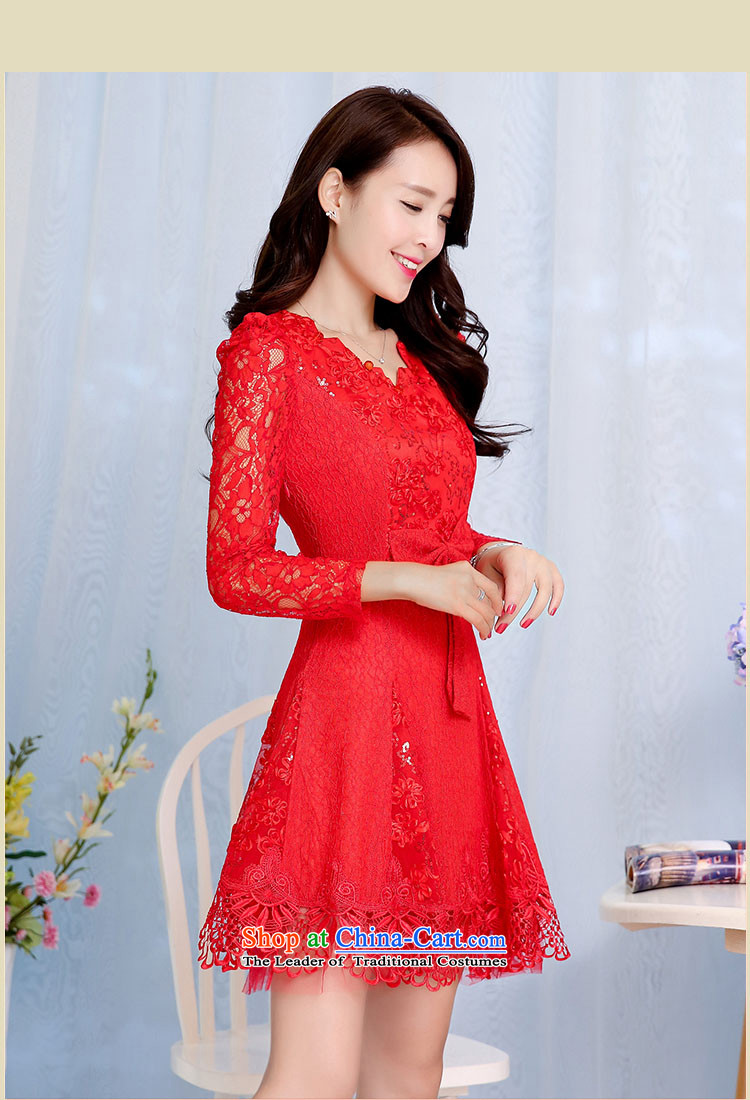 Piao Love Ting 2015 Autumn replacing new madame marriages bows evening dresses female red long skirt wedding dress autumn and winter female red XXL picture, prices, brand platters! The elections are supplied in the national character of distribution, so action, buy now enjoy more preferential! As soon as possible.