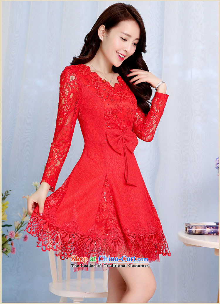 Piao Love Ting 2015 Autumn replacing new madame marriages bows evening dresses female red long skirt wedding dress autumn and winter female red XXL picture, prices, brand platters! The elections are supplied in the national character of distribution, so action, buy now enjoy more preferential! As soon as possible.