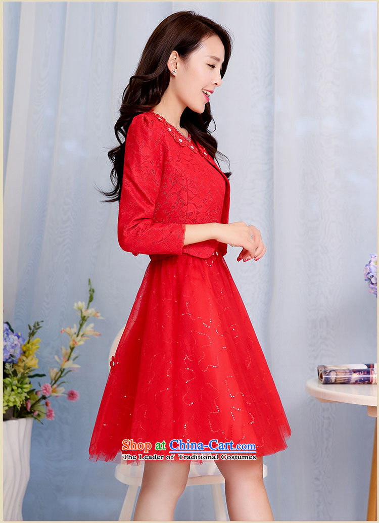 Piao Love Ting 2015 Autumn replacing new madame marriages bows evening dresses two kits for larger red long skirt wedding dress autumn and winter female red L picture, prices, brand platters! The elections are supplied in the national character of distribution, so action, buy now enjoy more preferential! As soon as possible.