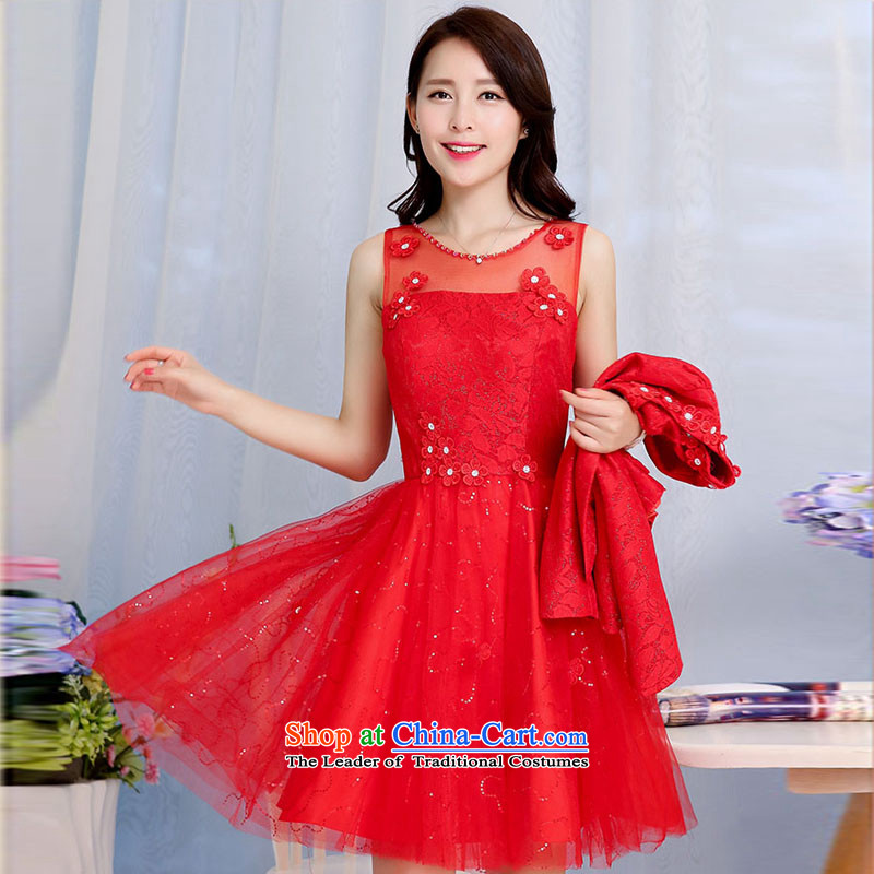 Piao Love Ting 2015 Autumn replacing new madame marriages bows evening dresses two kits for larger red long skirt wedding dress autumn and winter female red , L, drift-ting (PIAOAITING Love) , , , shopping on the Internet