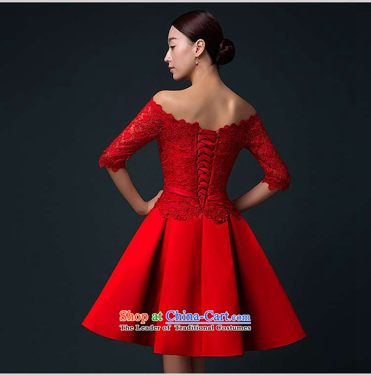 Hillo XILUOSHA Lisa (short) Bride dresses) bows services 2015 new word in shoulder cuff wedding dress lace wedding dress satin red XL Photo, prices, brand platters! The elections are supplied in the national character of distribution, so action, buy now enjoy more preferential! As soon as possible.