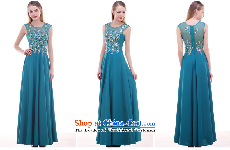 Stylish evening dress autumn 2015 new ball performance gathering wedding dress moderator long blue lake female blue L picture, prices, brand platters! The elections are supplied in the national character of distribution, so action, buy now enjoy more preferential! As soon as possible.