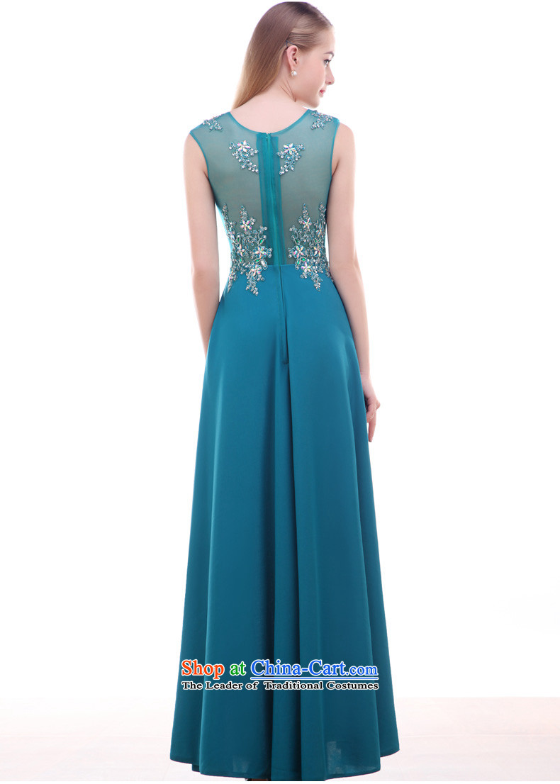 Stylish evening dress autumn 2015 new ball performance gathering wedding dress moderator long blue lake female blue L picture, prices, brand platters! The elections are supplied in the national character of distribution, so action, buy now enjoy more preferential! As soon as possible.