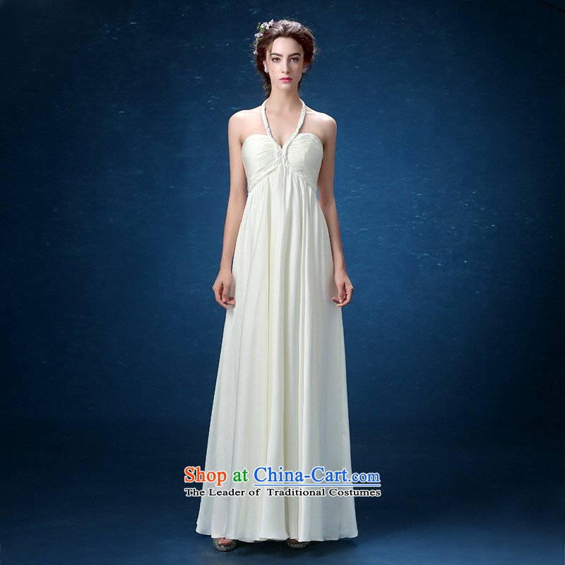 The Korean version of the new 2015 stylish temperament twist-also dress m white dresses bride bridesmaid skirt M according to Lin banquet sa shopping on the Internet has been pressed.
