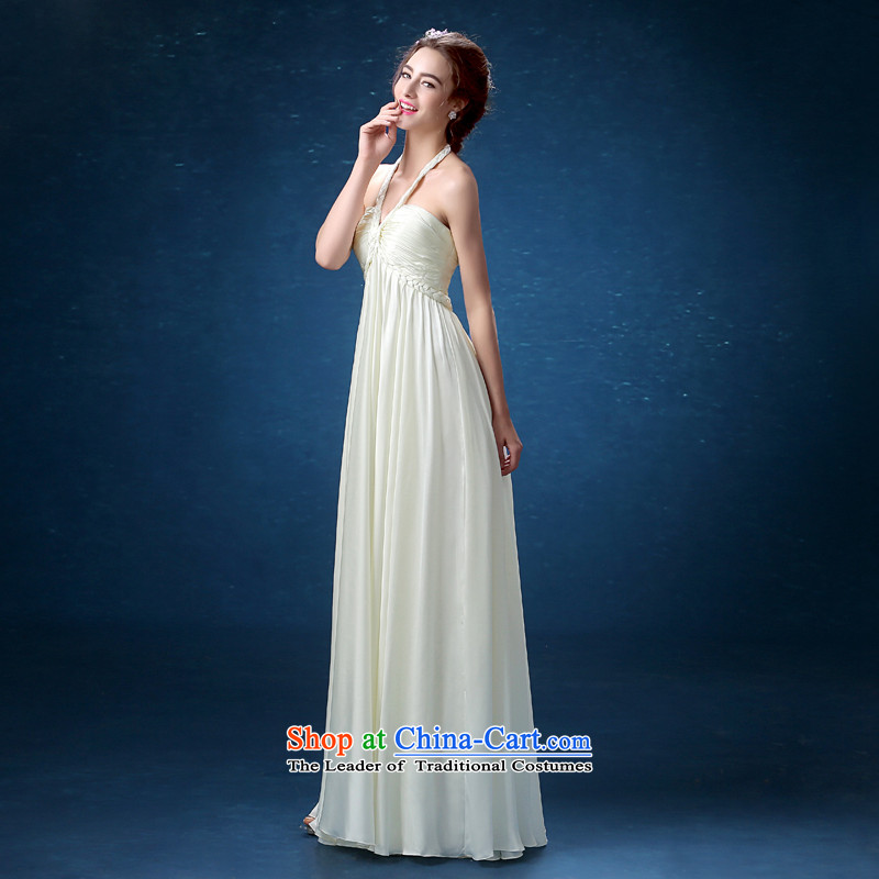 The Korean version of the new 2015 stylish temperament twist-also dress m white dresses bride bridesmaid skirt M according to Lin banquet sa shopping on the Internet has been pressed.