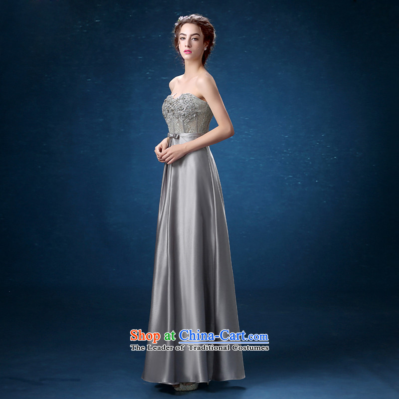 Banquet dinner dress, put the new 2015 chest lace moderator dress long skirt Sau San video thin, long M according to Lin Sha , , , shopping on the Internet