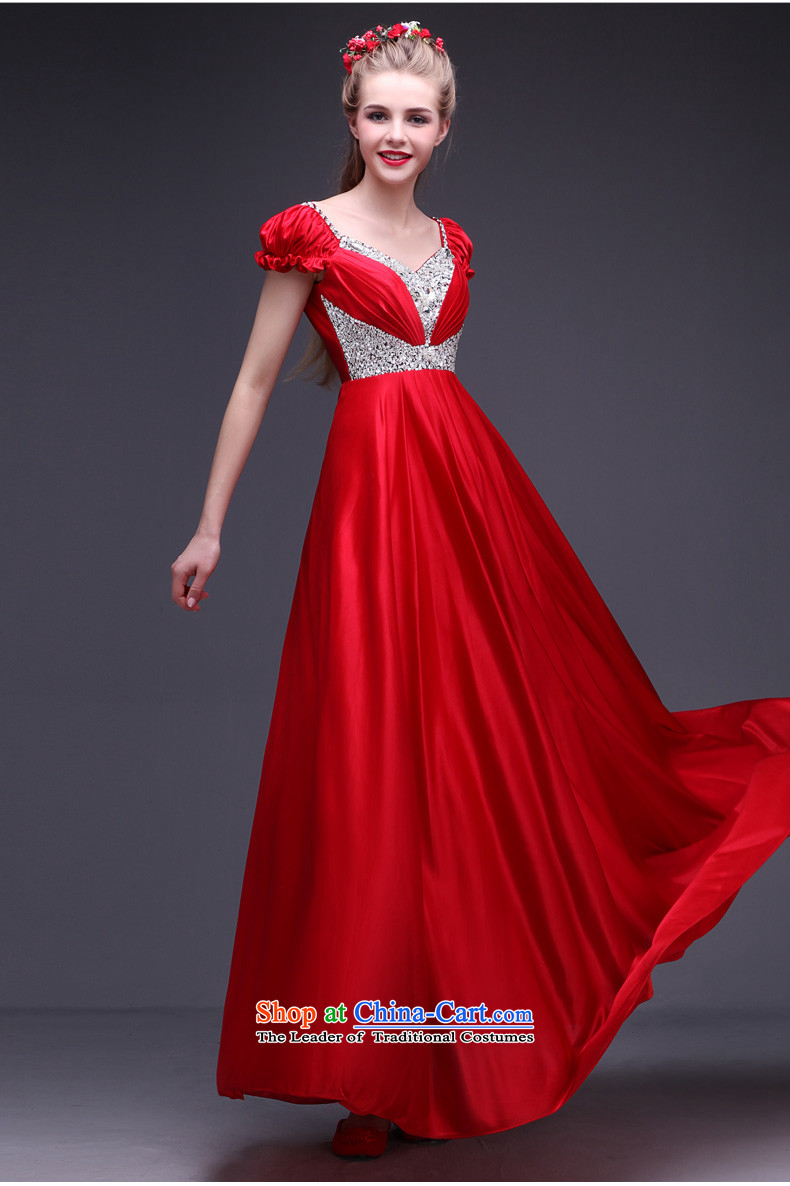Ho full dress stylish chamber banquet long gathering stage moderator wedding dress skirt red autumn 2015 New Red M picture, prices, brand platters! The elections are supplied in the national character of distribution, so action, buy now enjoy more preferential! As soon as possible.