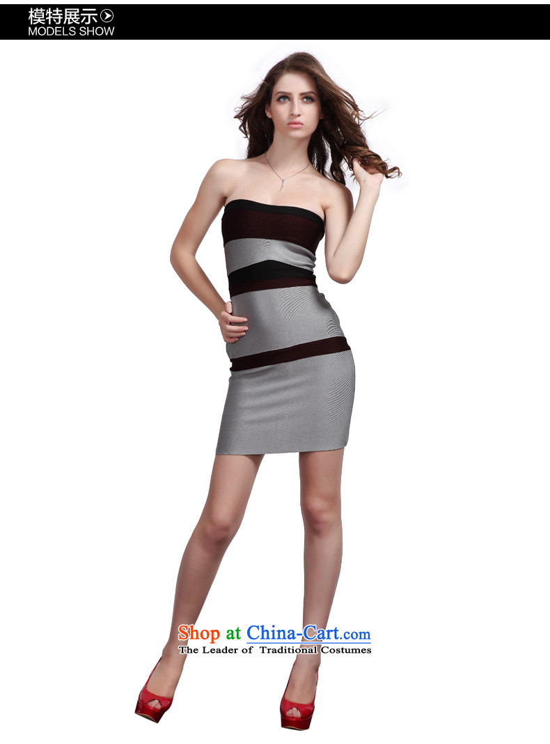 Hua Qi Avandia, stylish Gray Red stitching and Chest Service sexy bows nightclubs 2015 new women's dresses stitching S picture, prices, brand platters! The elections are supplied in the national character of distribution, so action, buy now enjoy more preferential! As soon as possible.