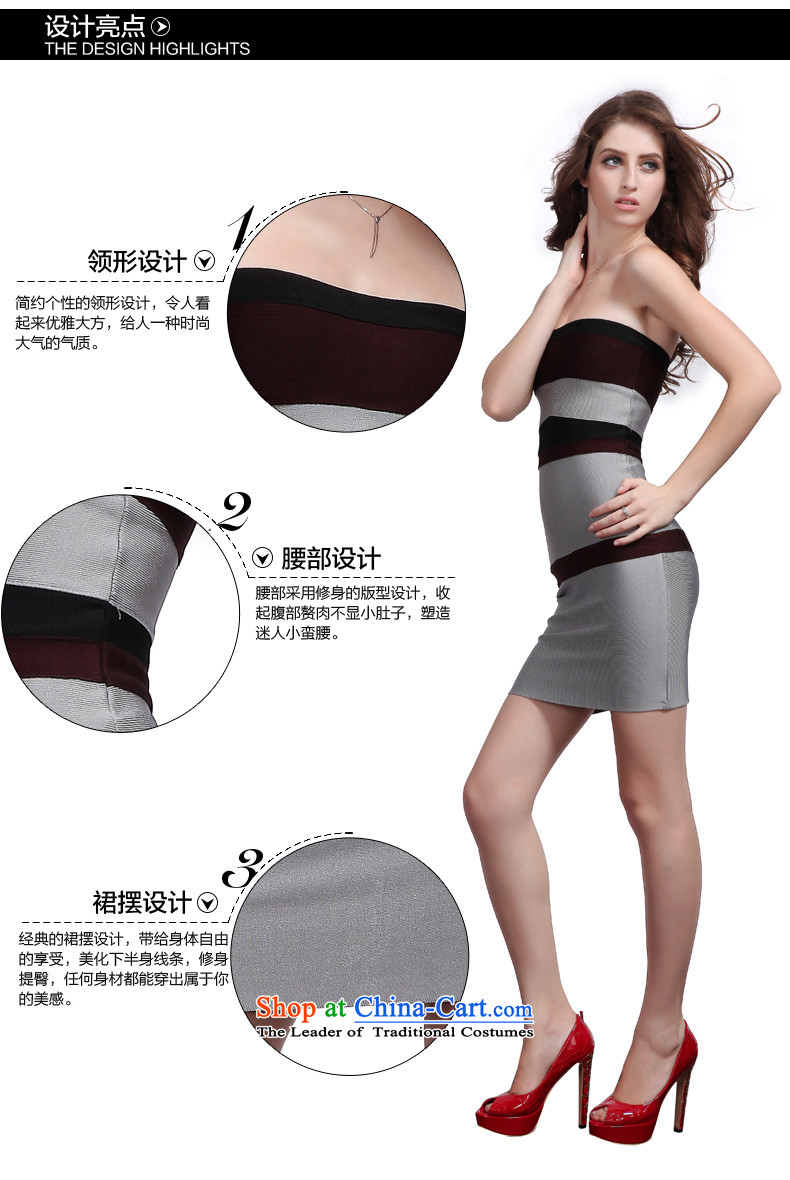 Hua Qi Avandia, stylish Gray Red stitching and Chest Service sexy bows nightclubs 2015 new women's dresses stitching S picture, prices, brand platters! The elections are supplied in the national character of distribution, so action, buy now enjoy more preferential! As soon as possible.