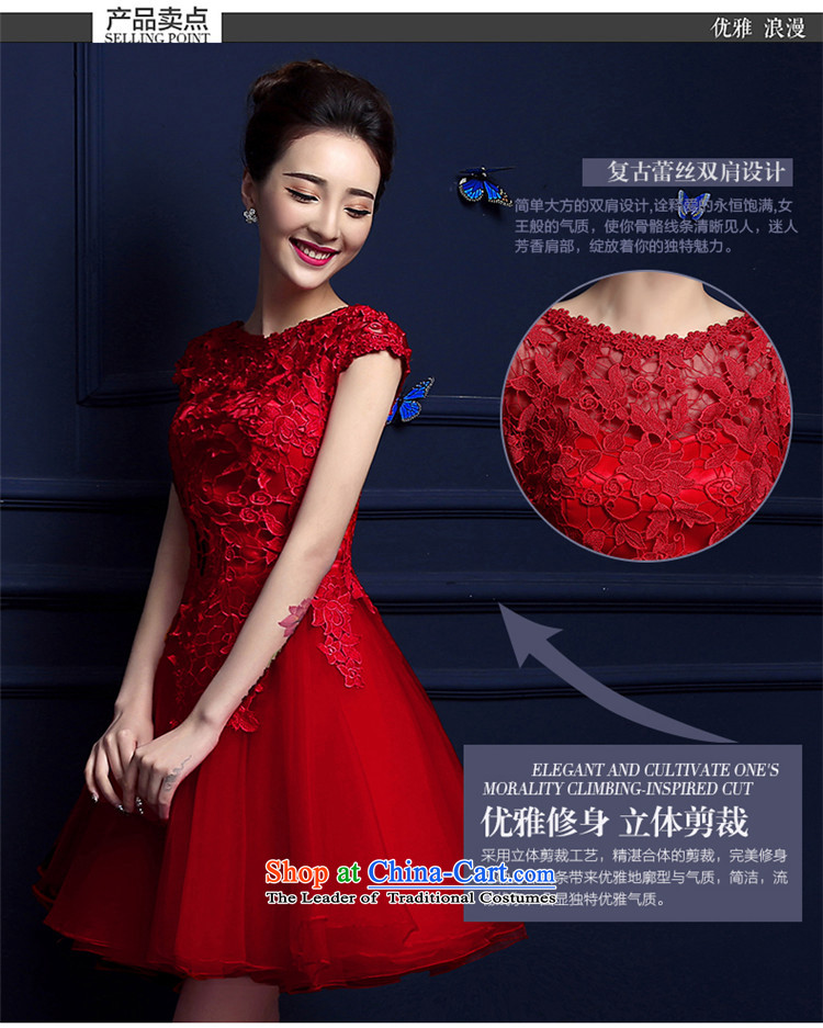 Hunnz   New Spring/Summer 2015 Wedding Dress Short of bride elegant banquet dress bows services red L picture, prices, brand platters! The elections are supplied in the national character of distribution, so action, buy now enjoy more preferential! As soon as possible.