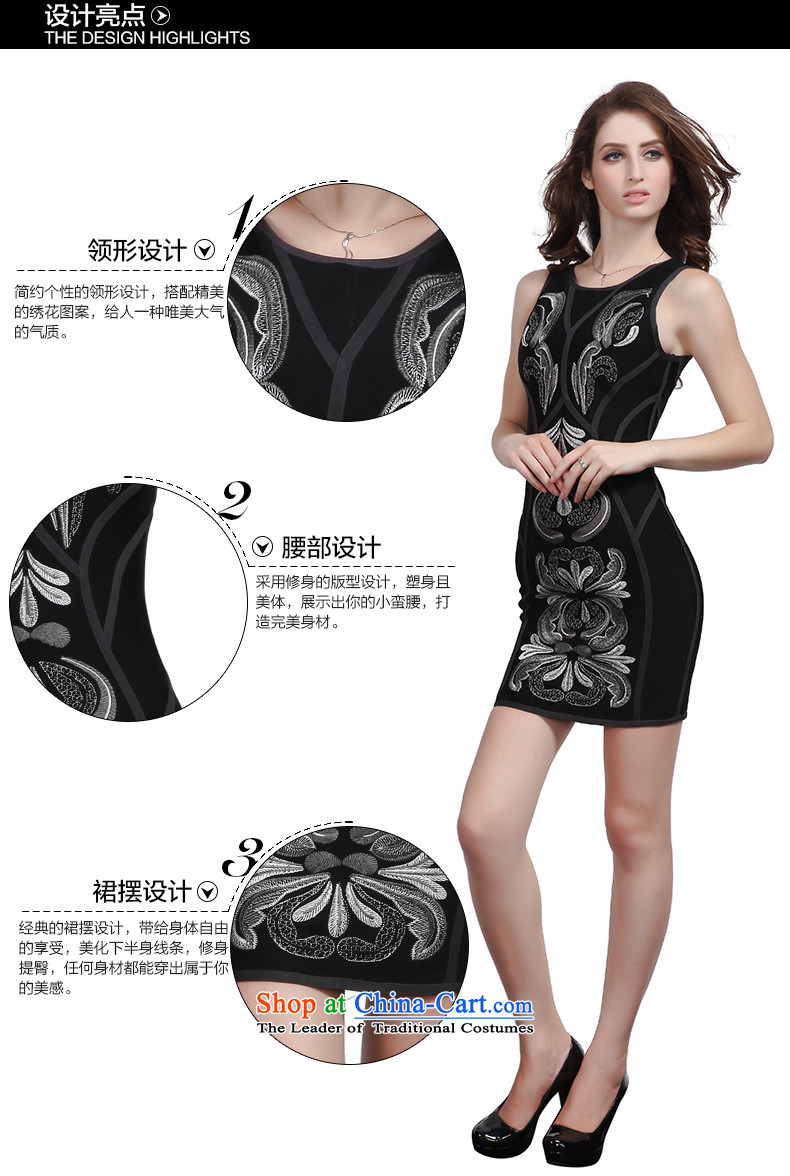 Hua Qi Avandia, original innovation, black embroidered bandages small sexy dress/strap package and short skirt) Black with flower S picture, prices, brand platters! The elections are supplied in the national character of distribution, so action, buy now enjoy more preferential! As soon as possible.