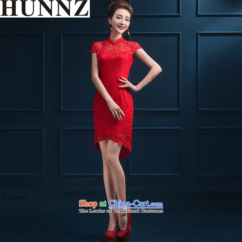 Hunnz   New Spring/Summer 2015 bride wedding dress retro style qipao Chinese banquet dress red L,HUNNZ,,, Sau San shopping on the Internet
