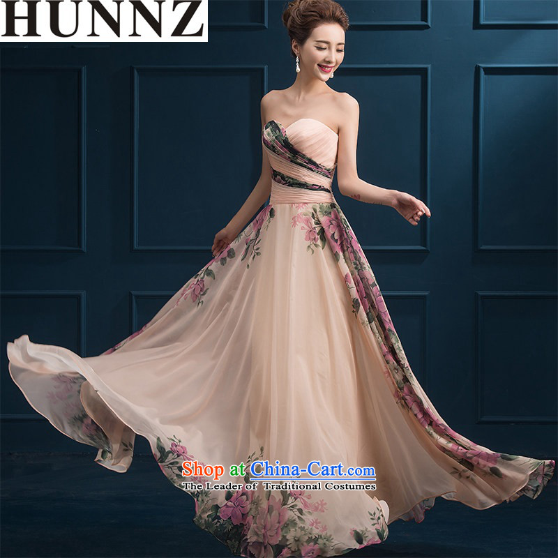    New stylish HUNNZ 2015 spring/summer long skirt length, banquet evening dresses bride dress bows and long service chest XL,HUNNZ,,, shopping on the Internet