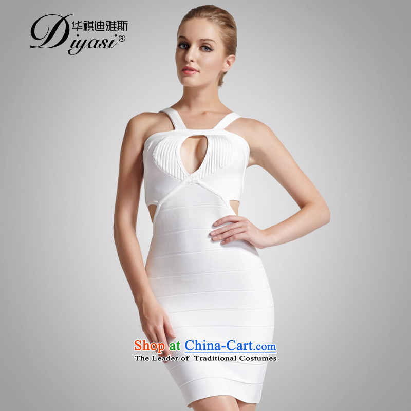Hua Qi Avandia, sexy chest engraving bandages dresses open-chest straps package and more solid white short skirts Sau San M, China sincerely Avandia, , , , shopping on the Internet