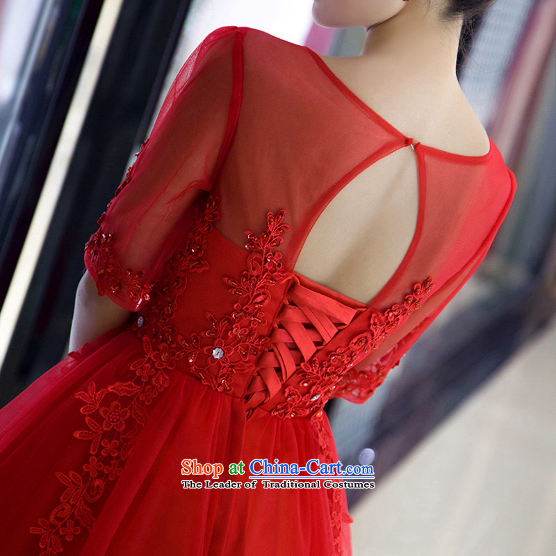     Korean fashion 2015 HUNNZ new spring and summer large graphics thin package shoulder banquet evening dresses bows Service Bridal Red XL,HUNNZ,,, shopping on the Internet
