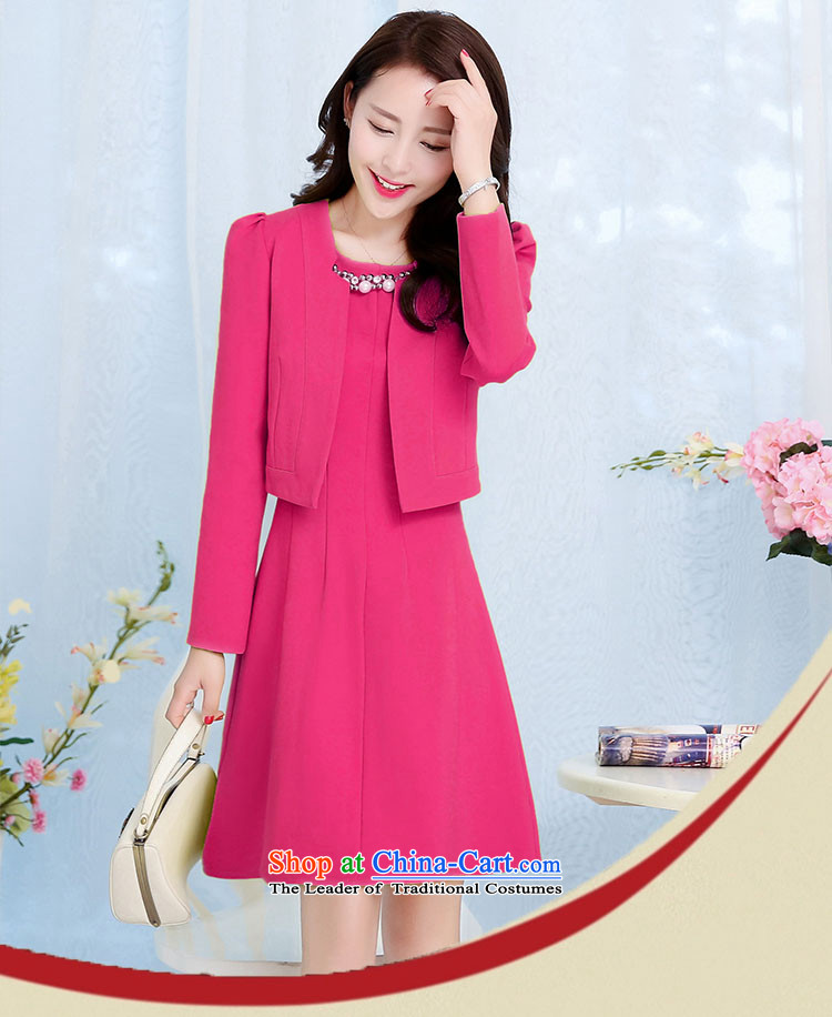 To replace the spring and autumn 2015 female new Korean round-neck collar long-sleeved jacket small dresses dress kit two kits of deep color pictures, prices, XXL brand platters! The elections are supplied in the national character of distribution, so action, buy now enjoy more preferential! As soon as possible.