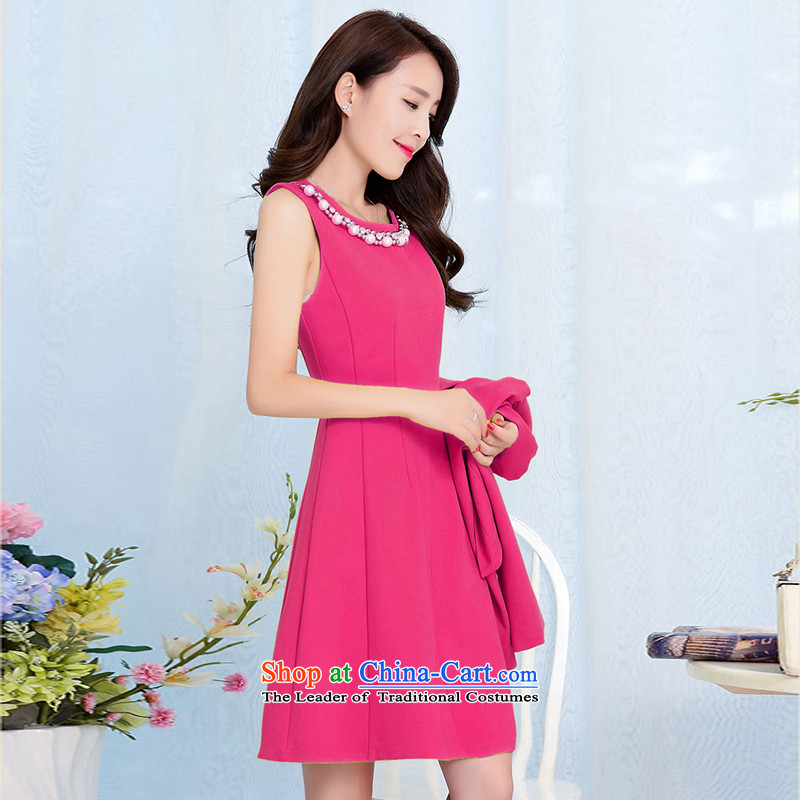 To replace the spring and autumn 2015 female new Korean round-neck collar long-sleeved jacket small dresses dress kit two kits of deep color to (xiangzuo XXL,) , , , shopping on the Internet
