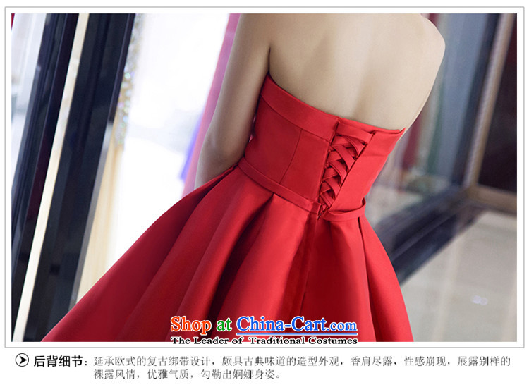 The new 2015 HUNNZ Korean style spring and summer short of the chest and dress red stylish evening dress bridal dresses banquet red L photo, prices, brand platters! The elections are supplied in the national character of distribution, so action, buy now enjoy more preferential! As soon as possible.