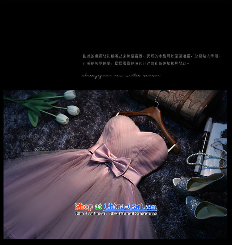 Hunnz    pink short of Korean style skirts sister Summer 2015 new bows services banquet evening dresses bride services Pink M picture, prices, brand platters! The elections are supplied in the national character of distribution, so action, buy now enjoy more preferential! As soon as possible.