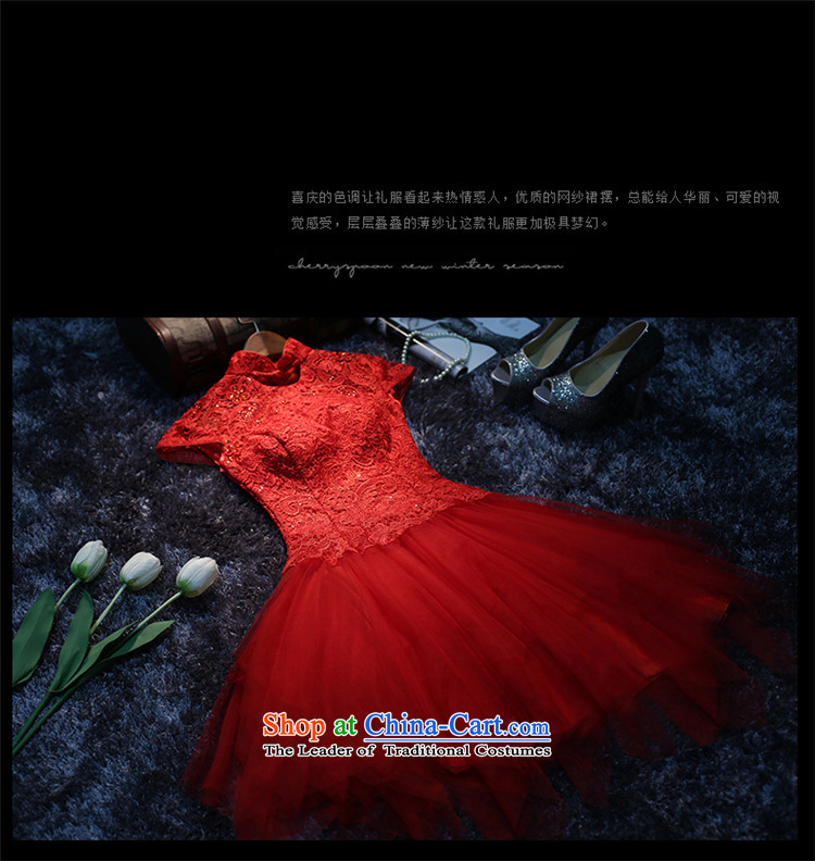 2015 New Korea HUNNZ fashion and the spring and summer evening dress short of ethnic banquet service bridal dresses dress bows red S picture, prices, brand platters! The elections are supplied in the national character of distribution, so action, buy now enjoy more preferential! As soon as possible.