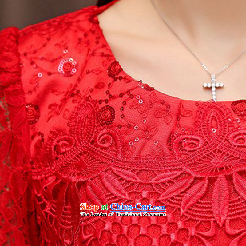 Hsitzu jorin spring and autumn 2015 installed new bride dress engraving lace dresses female 1525 RED M Hsitzu jorin shopping on the Internet has been pressed.