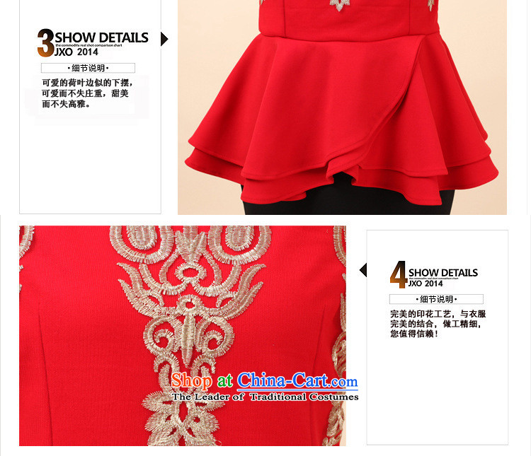 The Cloud,   2015 Fall/Winter Collections new stylish temperament female large graphics package and banquet thin Sau San long-sleeved dresses Red 2XL Photo, prices, brand platters! The elections are supplied in the national character of distribution, so action, buy now enjoy more preferential! As soon as possible.