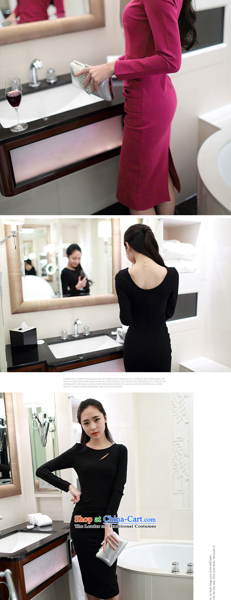 In accordance with the 2015 autumn load lead the new Korean temperament and sexy Sau San long-sleeved back forming the dresses engraving the forklift truck dress 210 Black M picture, prices, brand platters! The elections are supplied in the national character of distribution, so action, buy now enjoy more preferential! As soon as possible.