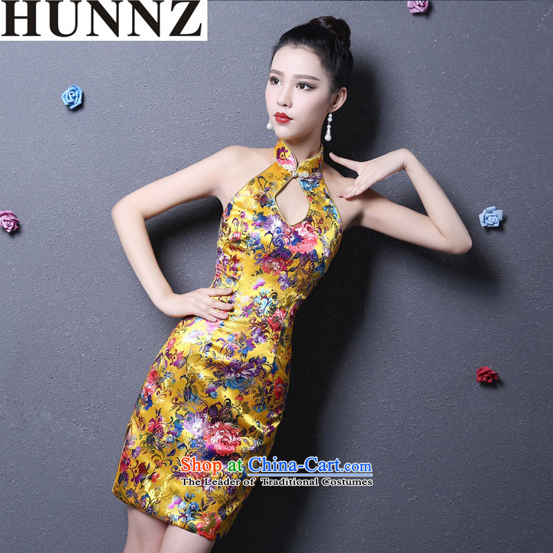     Korean-style 2015 HUNNZ new spring and summer Sau San video of the forklift truck qipao thin banquet evening dresses bride bows services also hang back XXL,HUNNZ,,, Golden Shopping on the Internet