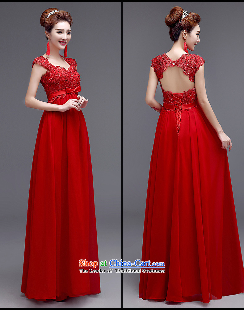 The Syrian Red time high-waist larger bows services for pregnant women autumn 2015 shoulders V-Neck marriages evening dresses red XXL picture, prices, brand platters! The elections are supplied in the national character of distribution, so action, buy now enjoy more preferential! As soon as possible.