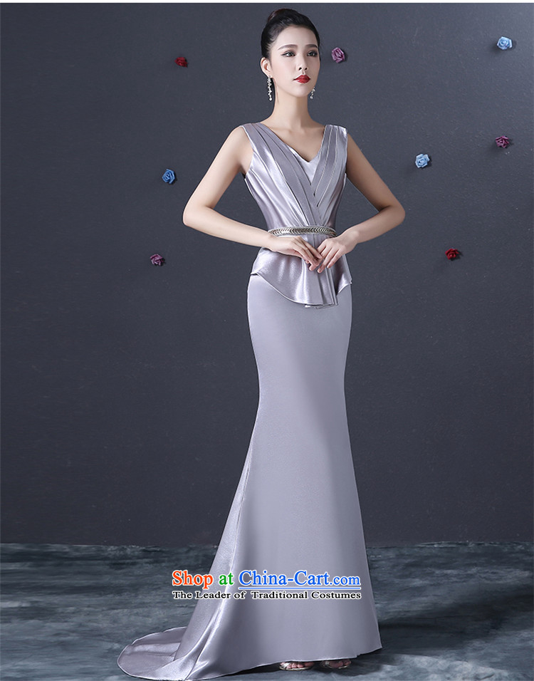     Deep long V HUNNZ banquet evening dresses silver spring and summer 2015 new stylish and simple bridal dresses silver M picture, prices, brand platters! The elections are supplied in the national character of distribution, so action, buy now enjoy more preferential! As soon as possible.