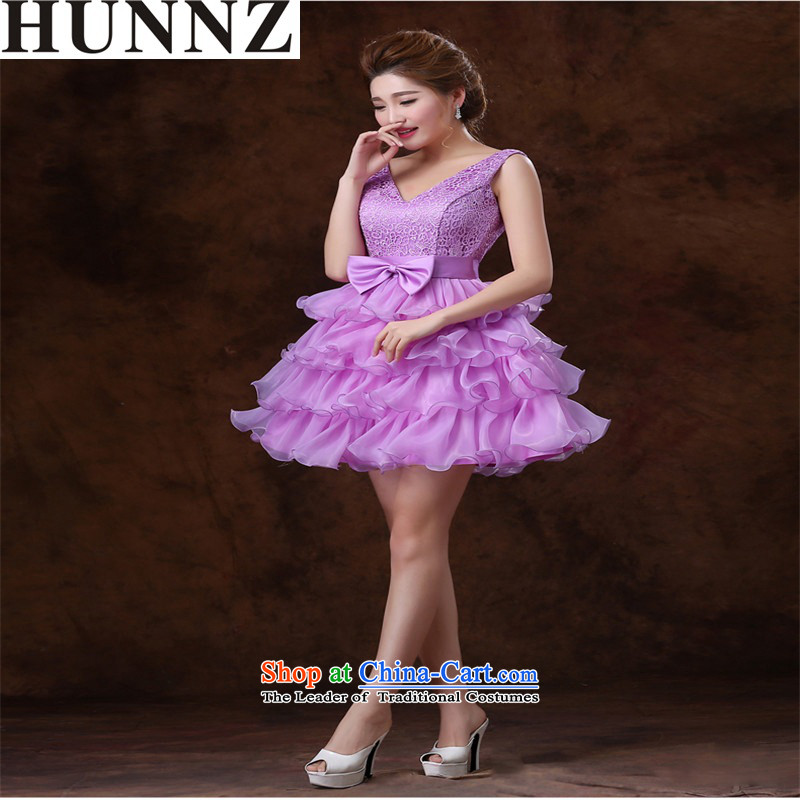 Hunnz    Korean bon bon skirt Stylish spring and summer 2015 large minimalist banquet evening dresses brides Sau San Pink dresses S,HUNNZ,,, shopping on the Internet