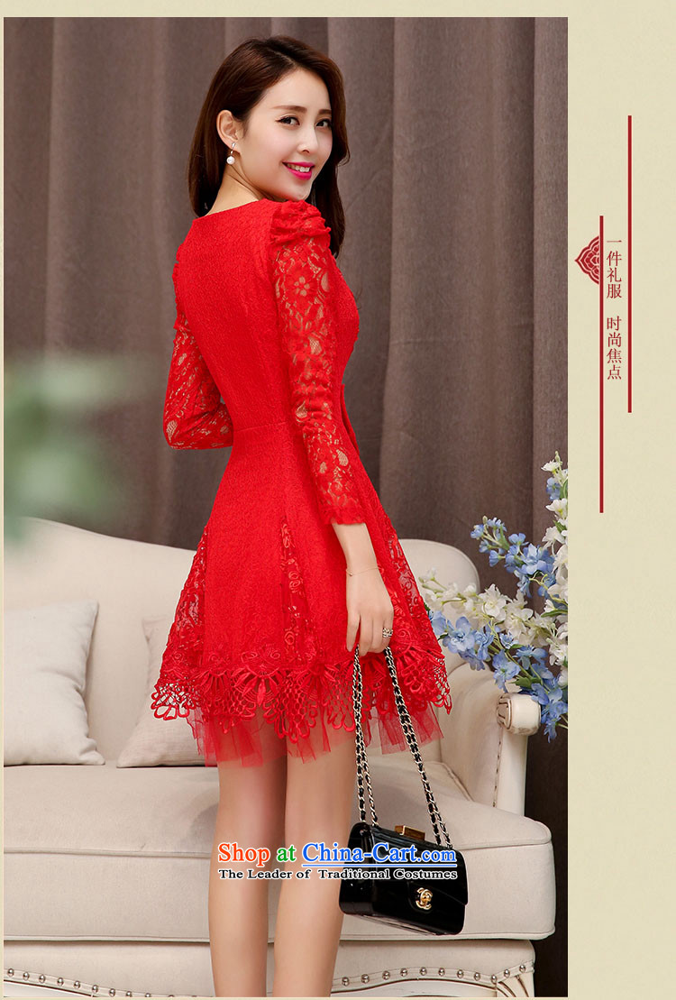 Dragon Land Fall 2015 Amaral, long-sleeved blouses and dresses video in long-sleeved thin long skirt skirt 5203 RED M picture, prices, brand platters! The elections are supplied in the national character of distribution, so action, buy now enjoy more preferential! As soon as possible.
