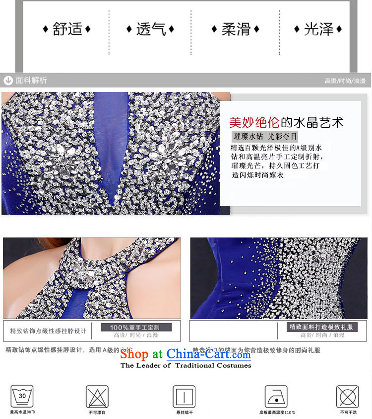 2015 summer evening dress bride new 2 shoulder length of large graphics thin marriage banquet crowsfoot bows services Blue M Suzhou shipment picture, prices, brand platters! The elections are supplied in the national character of distribution, so action, buy now enjoy more preferential! As soon as possible.