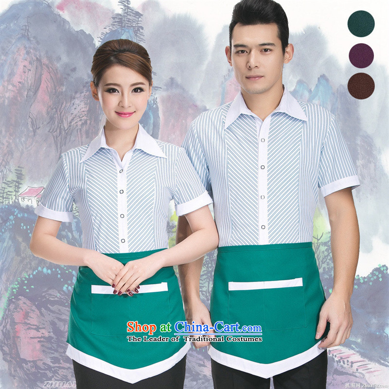 Mano-hwan's restaurant workers working clothes summer short-sleeved clothing hotel hotel dining in the summer clothing female garment men XXXL, GREEN CARD (KASHAN.JJ bandying Susan Sarandon) , , , shopping on the Internet
