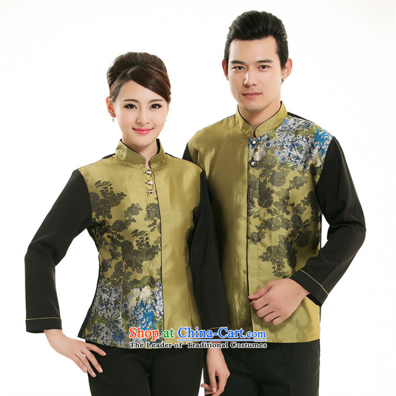 The hotel-hwan for autumn and winter clothing with female western restaurant waiters loaded autumn and winter clothing Hotel food _ beverage Ms. long-sleeved clothingXXL
