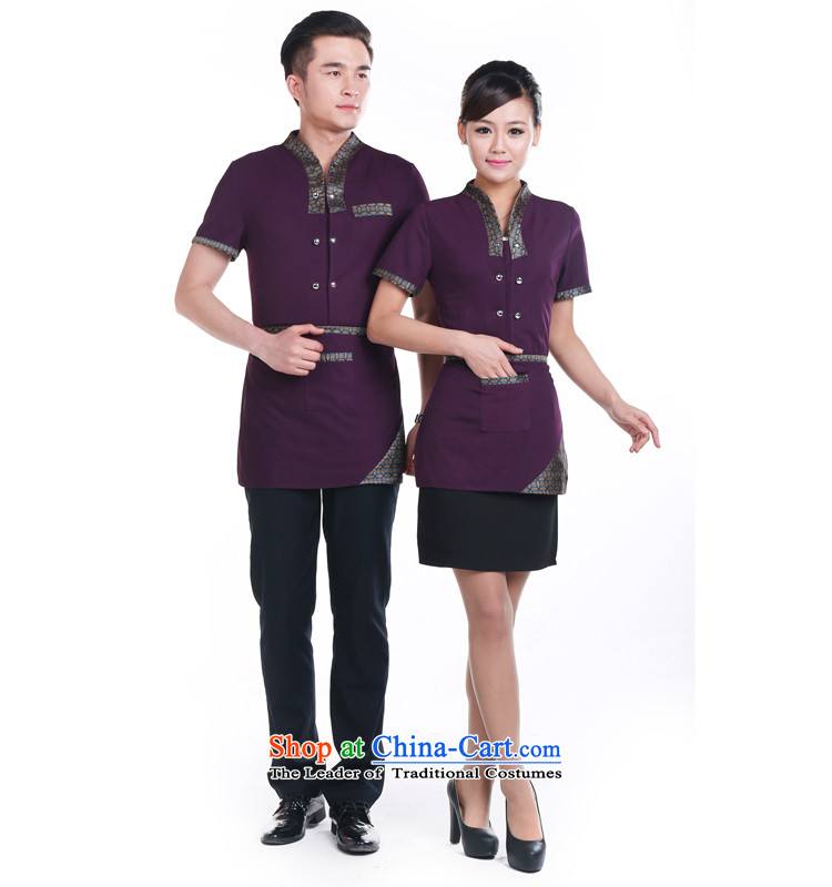 The hotel-hwan workwear summer restaurant staff uniforms west short-sleeved clothing Cafe Hotel food & beverage clothing purple men XL Photo, prices, brand platters! The elections are supplied in the national character of distribution, so action, buy now enjoy more preferential! As soon as possible.