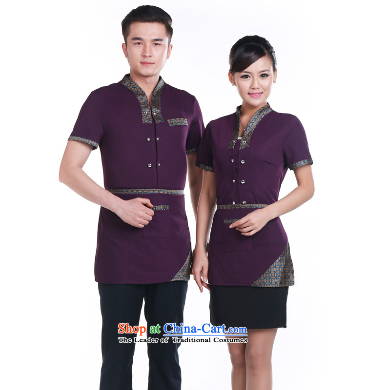 The hotel-hwan workwear summer restaurant staff uniforms west short-sleeved clothing Cafe Hotel food & beverage clothing purple men XL Photo, prices, brand platters! The elections are supplied in the national character of distribution, so action, buy now enjoy more preferential! As soon as possible.