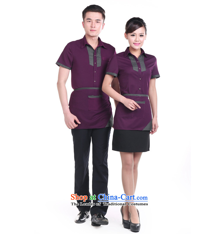The hotel-hwan workwear summer female hotel short-sleeved clothing fast food restaurants cafe, purple, men and women XL Photo, prices, brand platters! The elections are supplied in the national character of distribution, so action, buy now enjoy more preferential! As soon as possible.