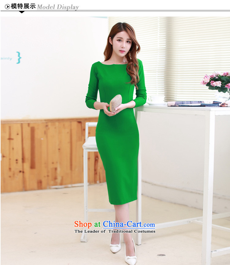 The population of autumn 2015 Installed Name Lin Yuan sexy beauty package and the forklift truck in the long skirt dress dresses green L picture, prices, brand platters! The elections are supplied in the national character of distribution, so action, buy now enjoy more preferential! As soon as possible.