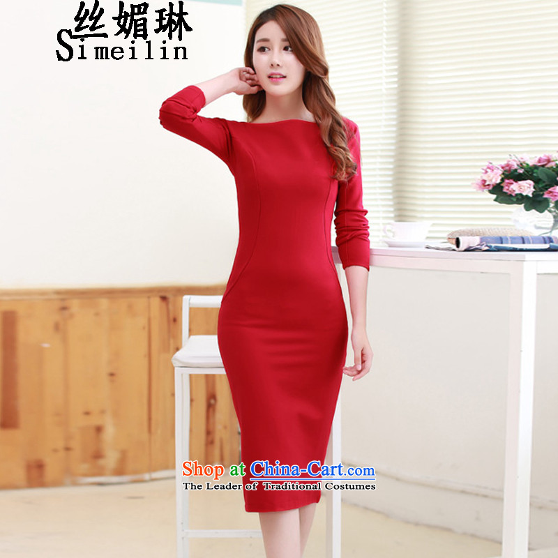The population of autumn 2015 Installed Name Lin Yuan sexy beauty package and the forklift truck in the long skirt dress dresses green , L, population of RIM (simeilin shopping on the Internet has been pressed.)
