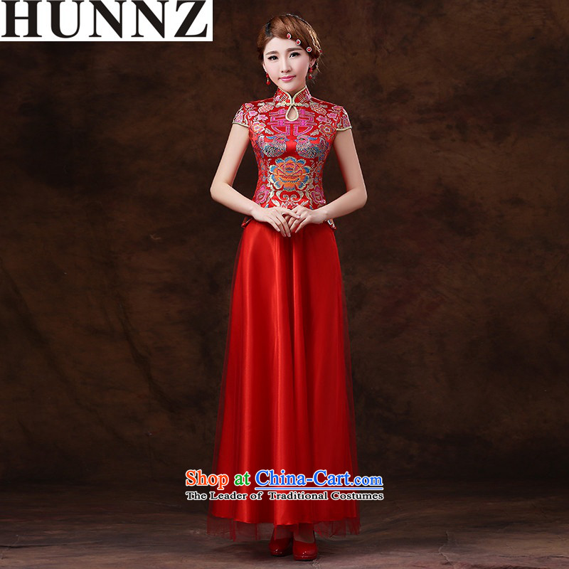     The new summer 2015 HUNNZ Red Stylish retro larger Sau San minimalist bride wedding dress evening dresses red XXL,HUNNZ,,, shopping on the Internet