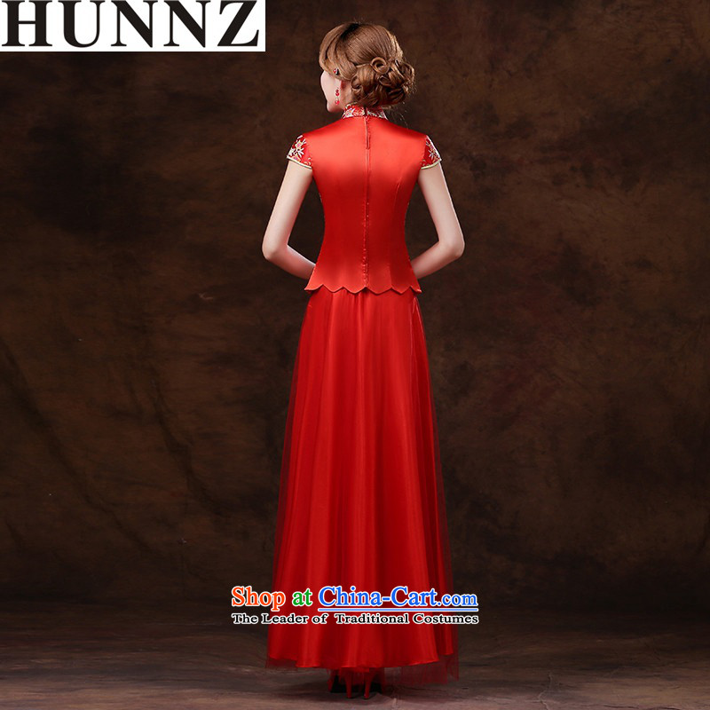     The new summer 2015 HUNNZ Red Stylish retro larger Sau San minimalist bride wedding dress evening dresses red XXL,HUNNZ,,, shopping on the Internet