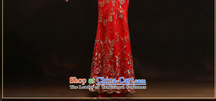 The leading edge of the Formosa lily wedding dresses 2015 autumn and winter new word shoulder crowsfoot dress lace video thin dress bride bows service banquet red dress marriage ceremony red advanced customization crowsfoot picture, prices, brand platters! The elections are supplied in the national character of distribution, so action, buy now enjoy more preferential! As soon as possible.