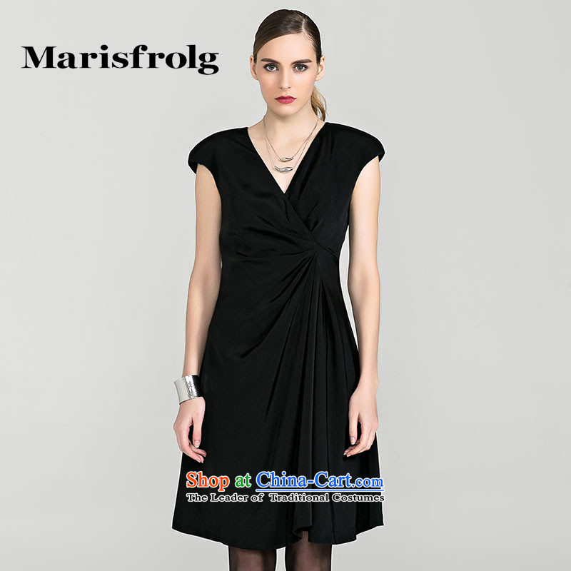 Marguerite had Rumsfeld marisfrolg creases short-sleeved gown counters in stylish and elegant autumn genuine female new other red 2/m/38,marisfrolg,,, shopping on the Internet