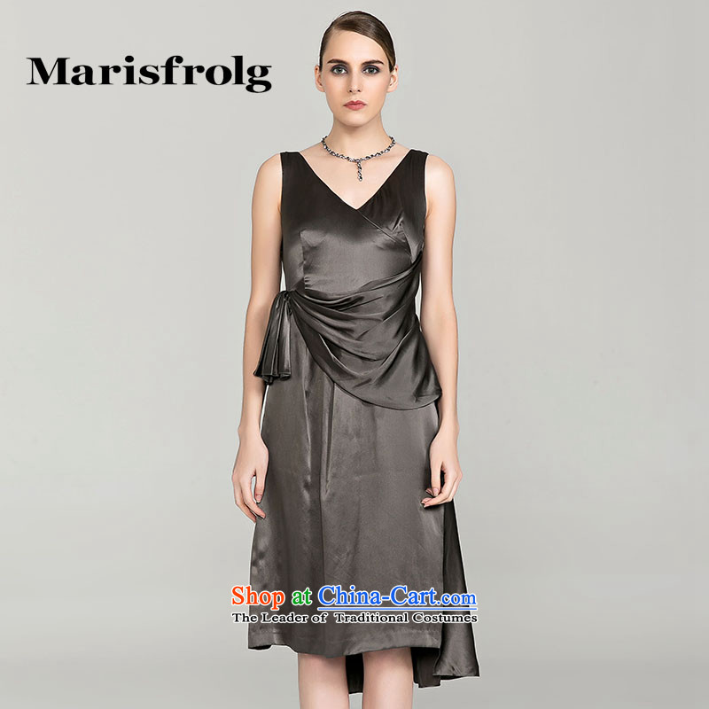 Marguerite had Rumsfeld marisfrolg 100% silk drapes suction lift straps dress genuine counters at the beginning of autumn female new other coffee 1/s/36,marisfrolg,,, shopping on the Internet